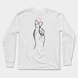 Korean gesture love Long Sleeve T-Shirt